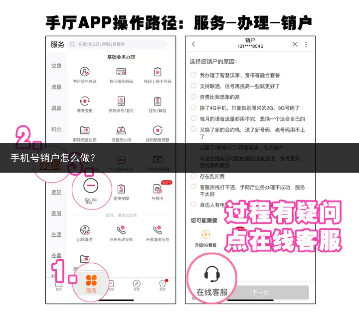 手机号销户怎么做？