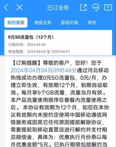 河北移动60G全国流量活动